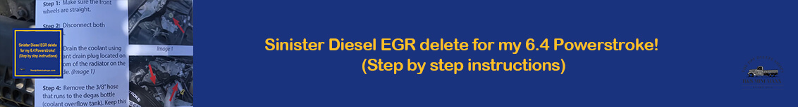 Sinister Diesel EGR delete for my 6.4 Powerstroke! (Step by step instructions) https://thedpfdeleteshops.com