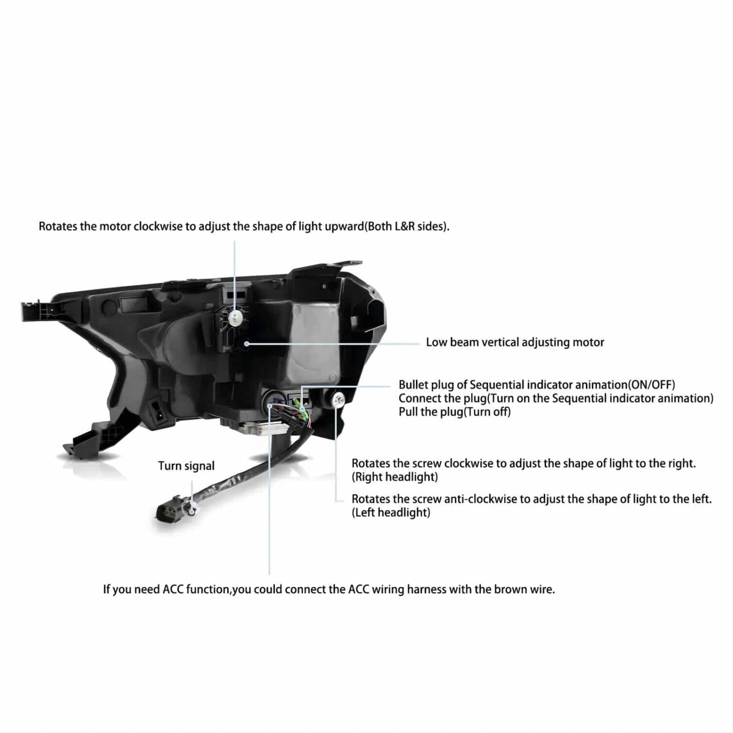 19-23 Ford Ranger [US Types] LED Matrix Projector HeadLights Black - Image 3