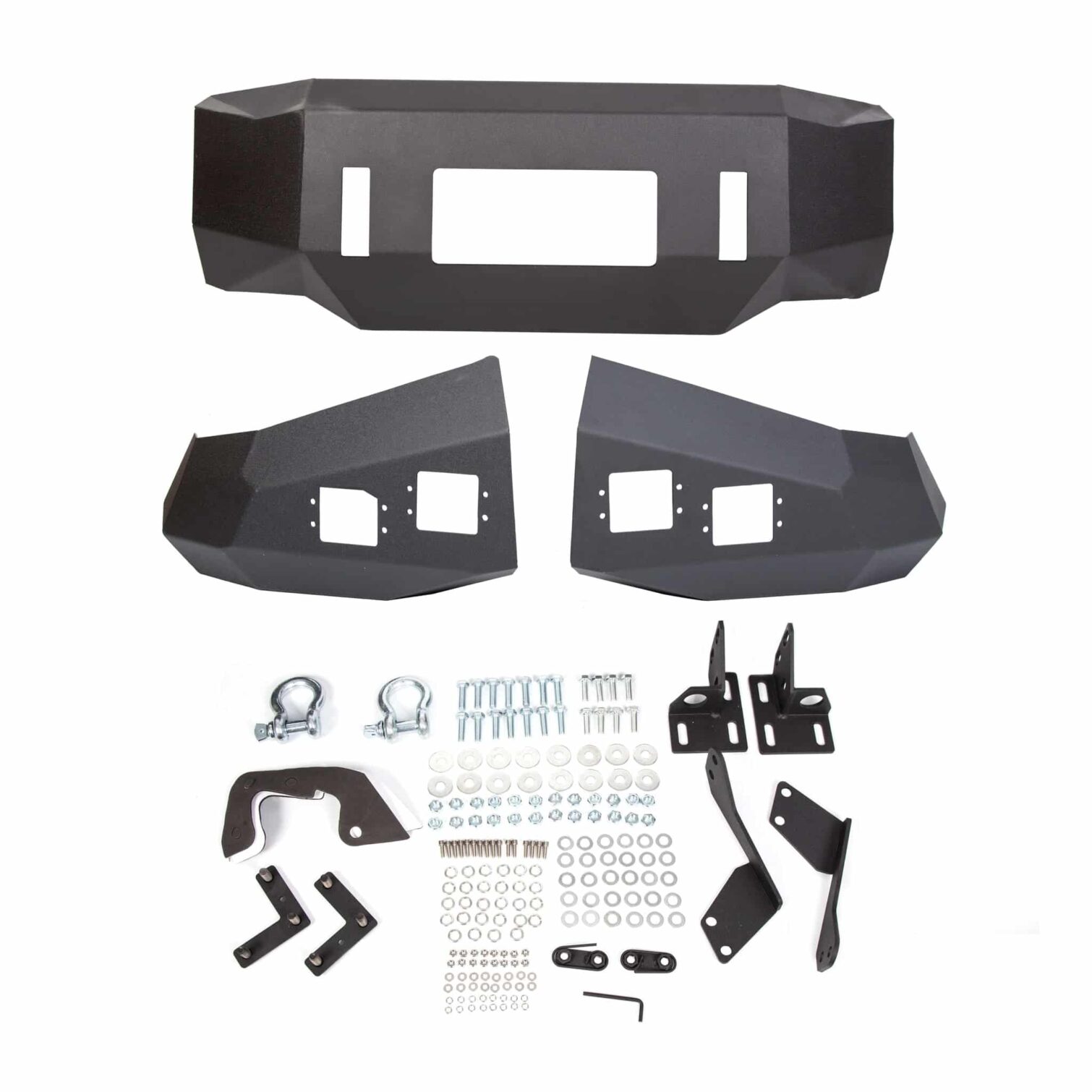 Offroad Front Bumper for 2007-2013 Toyota Tundra Steel Winch Black Powder - Image 5