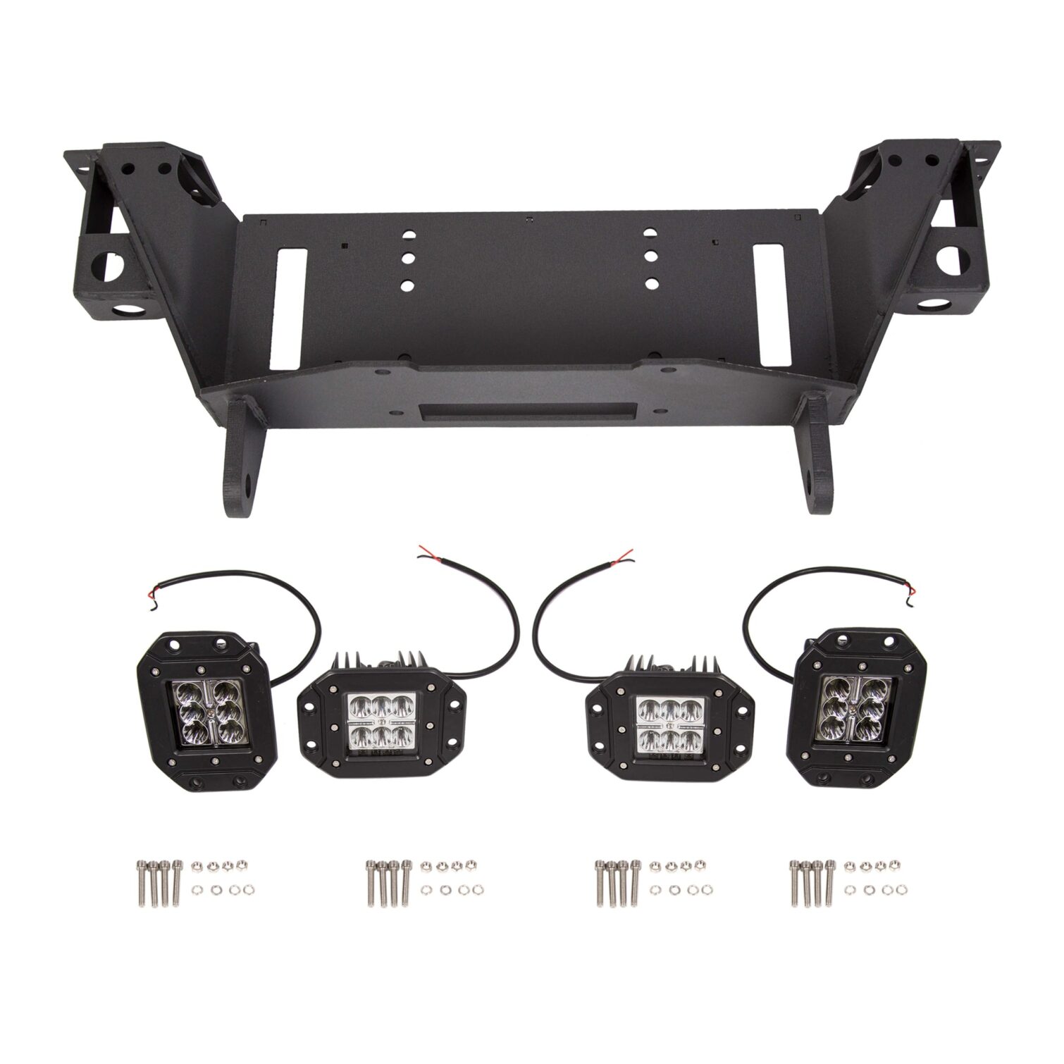 Offroad Front Bumper for 2007-2013 Toyota Tundra Steel Winch Black Powder - Image 7