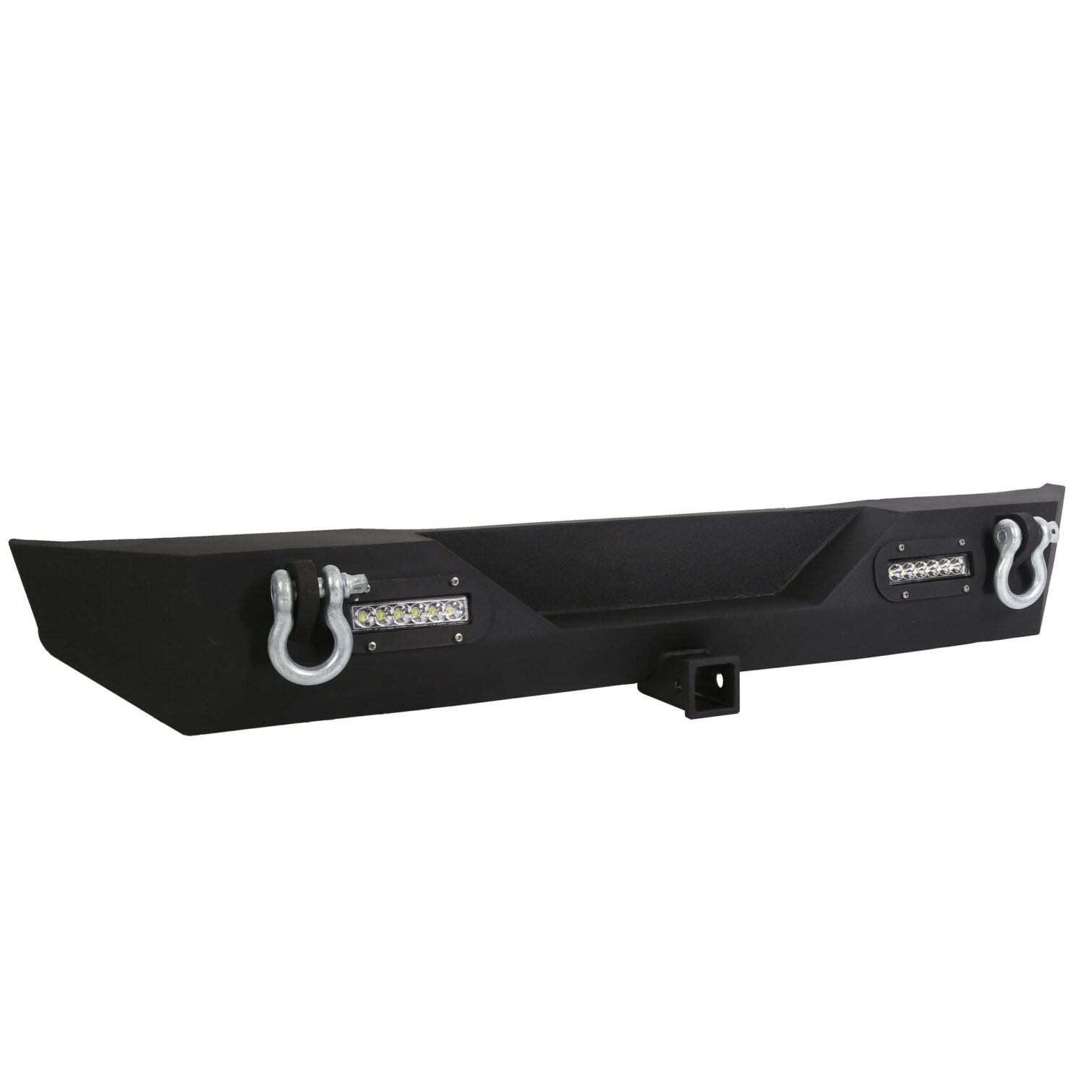 Rear Bumper for 1987-2006 Jeep Wrangler TJ YJ With LED Light 2 Receiver - Image 2