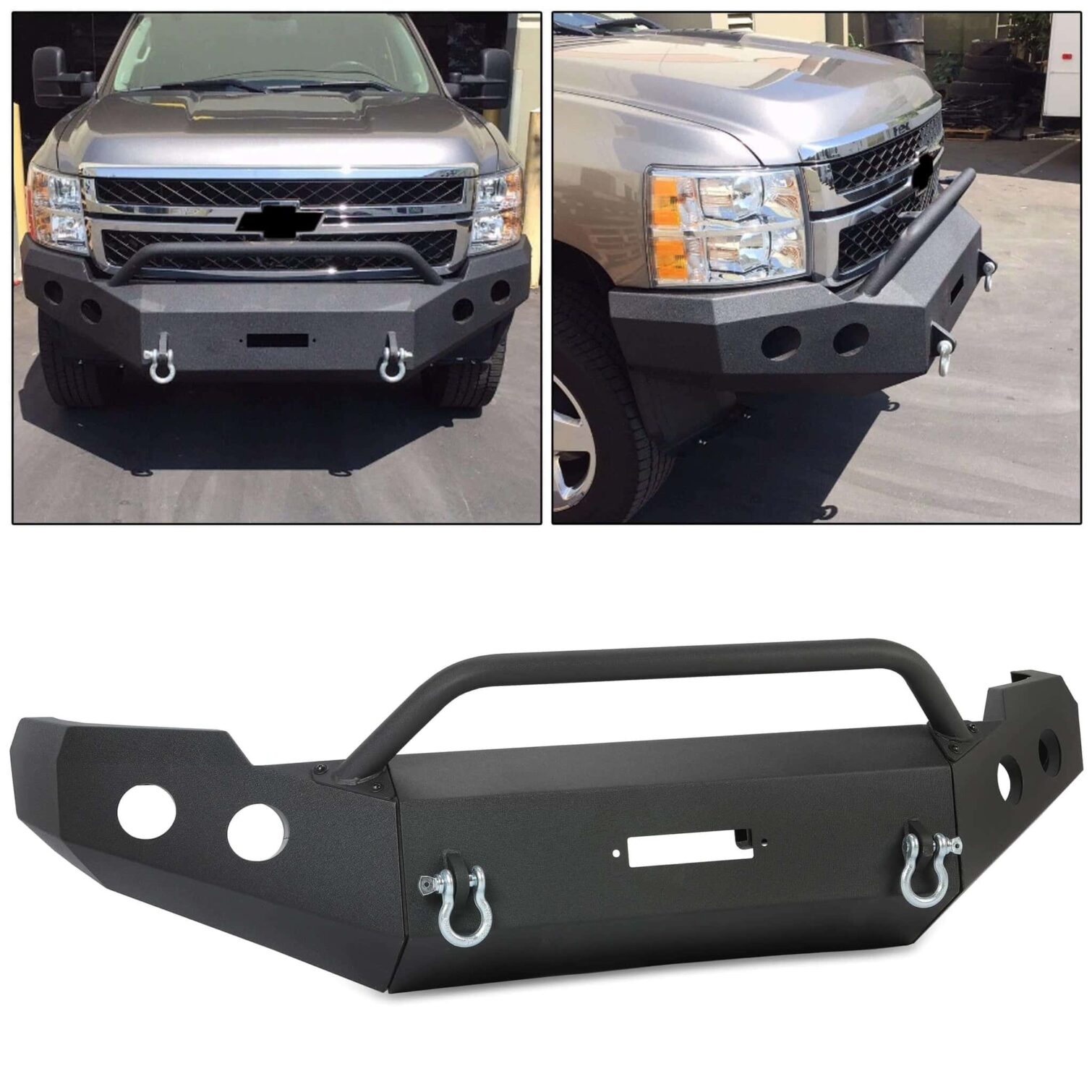 Steel Front Bumper for 2011-2014 Chevy Silverado 2500 3500HD - Image 2