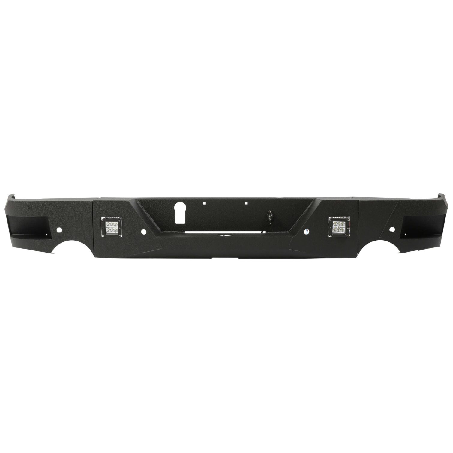Truck Black Steel Rear Bumper for 2009-2018 Dodge Ram 1500 Face Bar Guard Step - Image 6