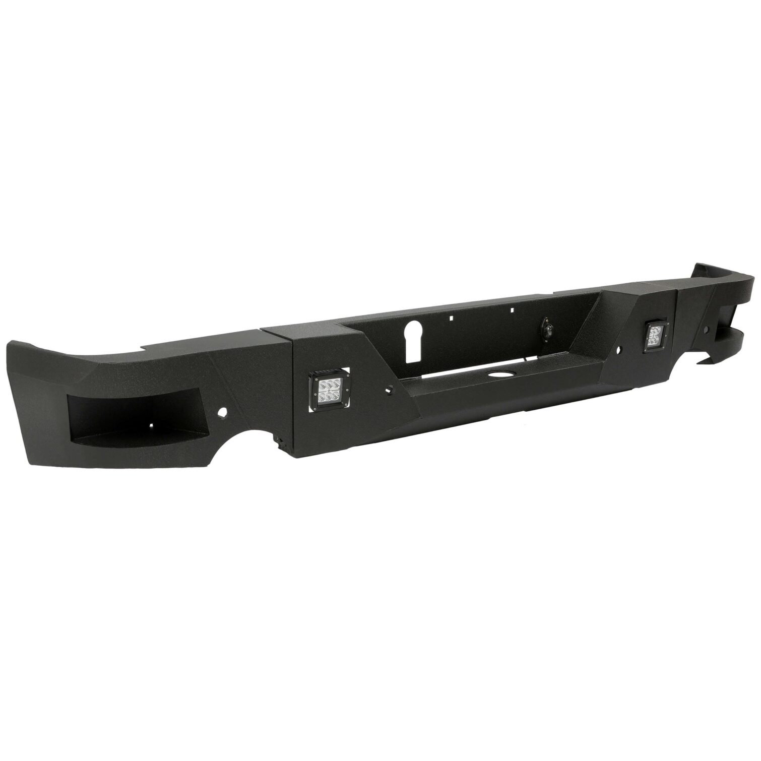 Truck Black Steel Rear Bumper for 2009-2018 Dodge Ram 1500 Face Bar Guard Step - Image 7