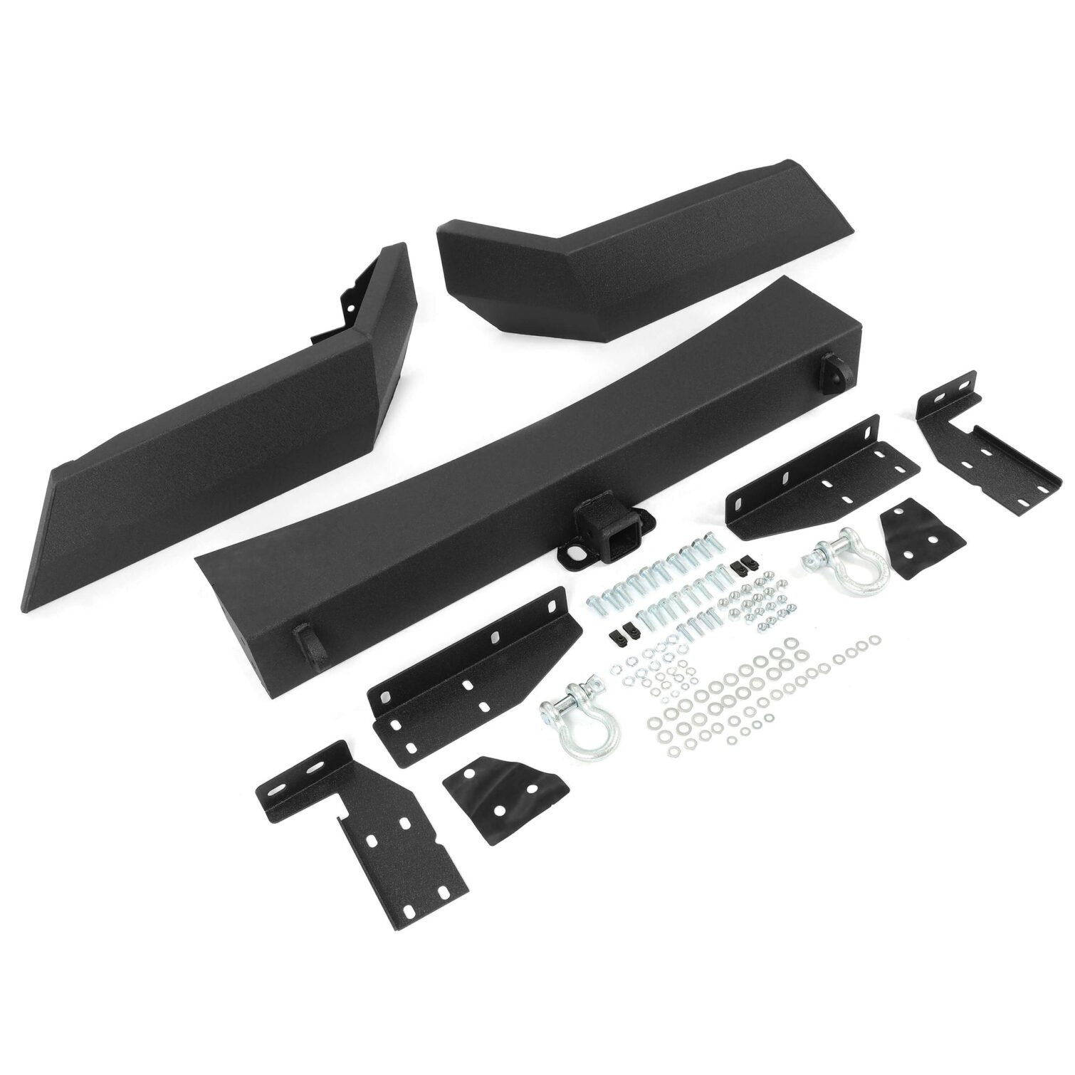 Off-road Rear Bumper Compatible with 1999-2004 Jeep Grand Cherokee WJ with 2 Inch Hitch Receiver - Image 9