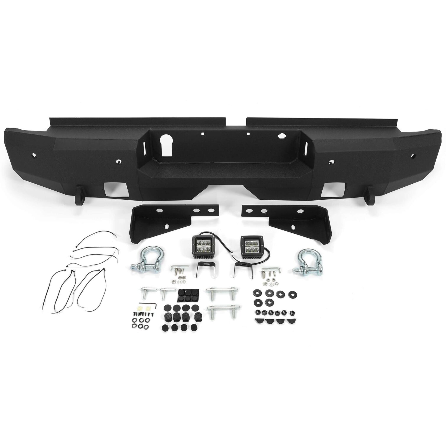 Rear Bumper Compatible with 2019-2021 Ford Ranger Trucks Textured Black - Image 8