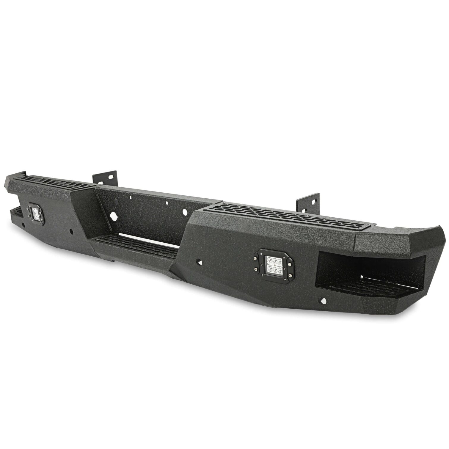 Off-road Rear Bumper Compatible with 1999-2016 Ford Super Duty F250 F350 with 2 LED Lights Powder coated Steel - Image 4