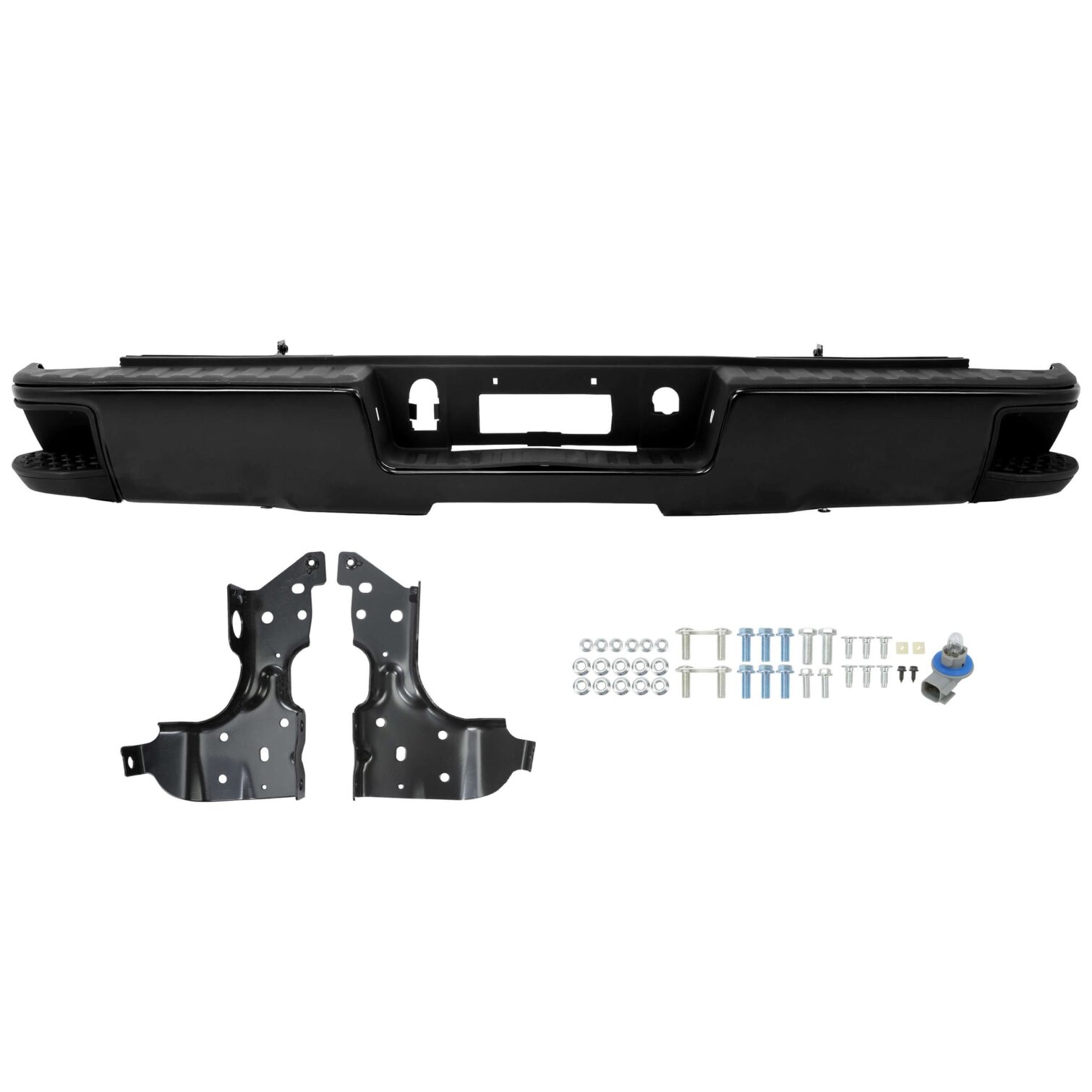 Rear Step Bumper for 2014 - 2018 Chevy Silverado & GMC Sierra 1500 Assembly Black - Image 11