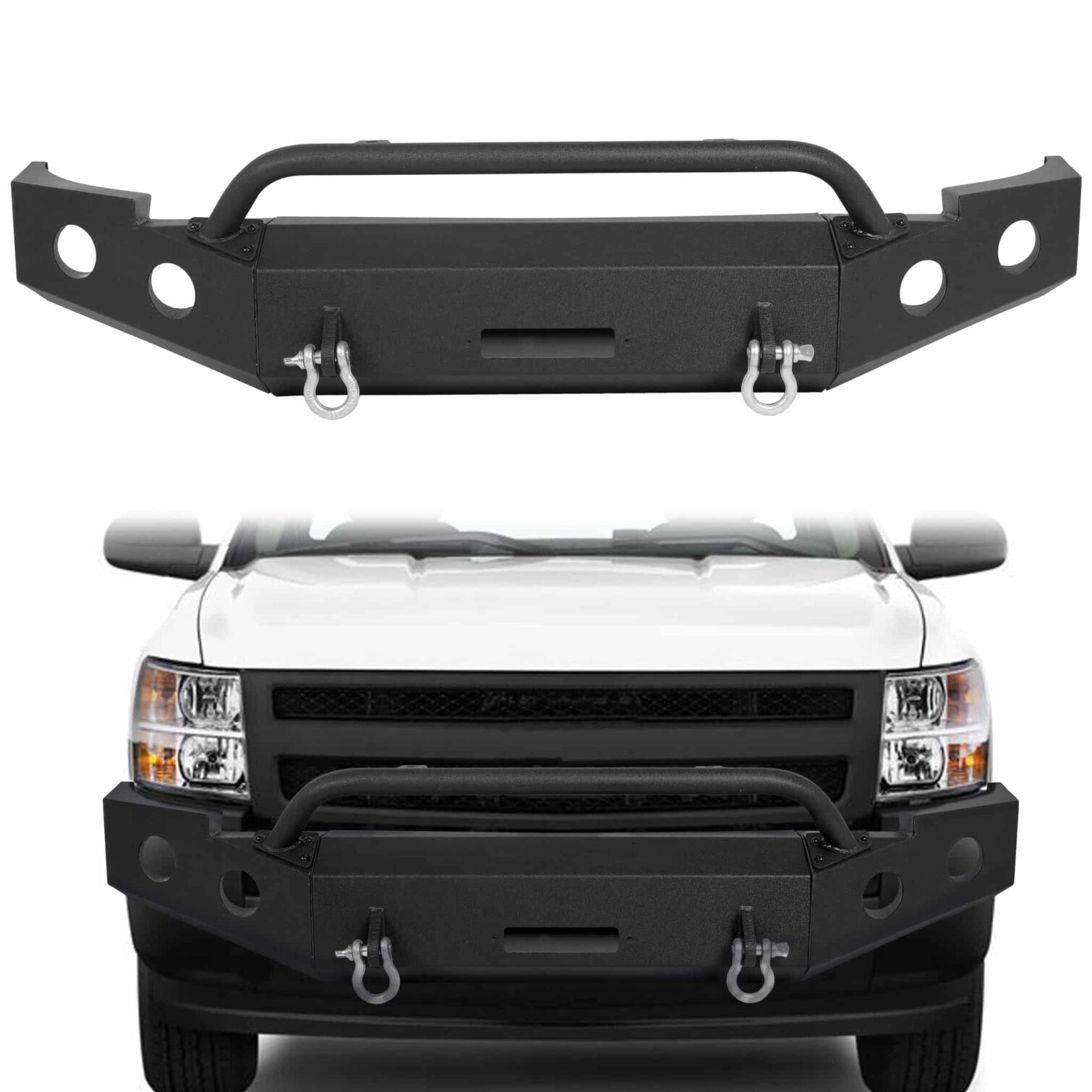 Modular Front Bumper for 2007-2013 Chevy Silverado 1500 3-Piece - Image 2