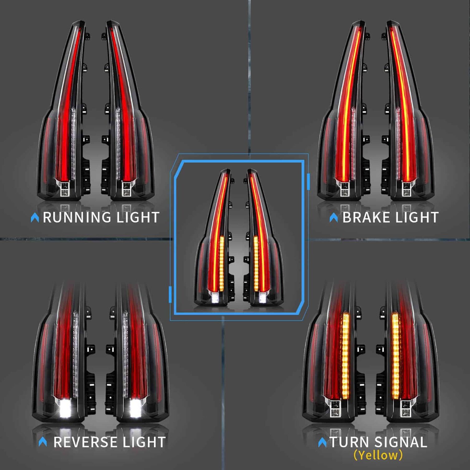 15-20 GMC Yukon 4th Gen (K2UG) LED Tail Lights - Image 5