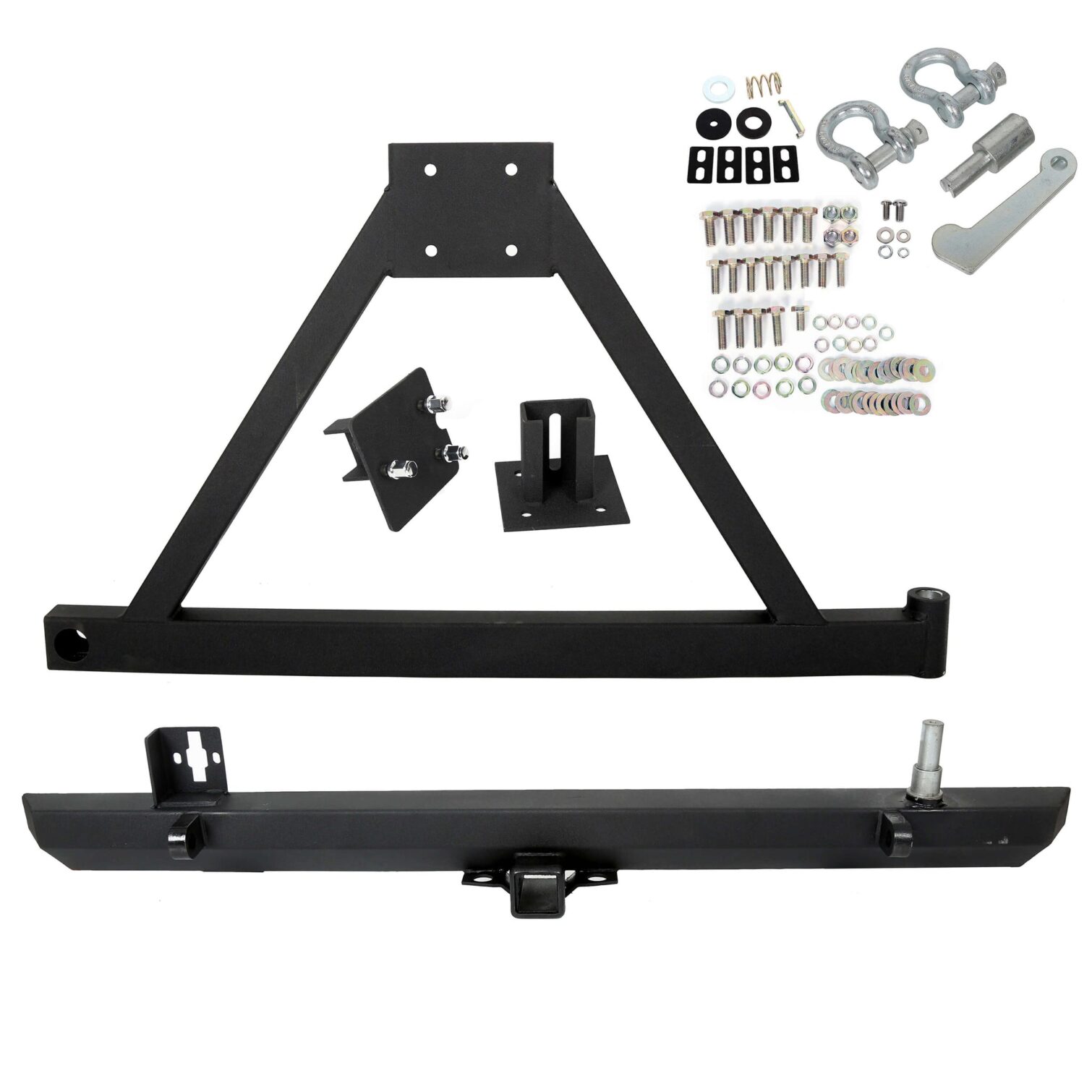 Rear Bumper for 1987-2006 Jeep Wrangler TJ YJ with Tire Carrier - Image 9