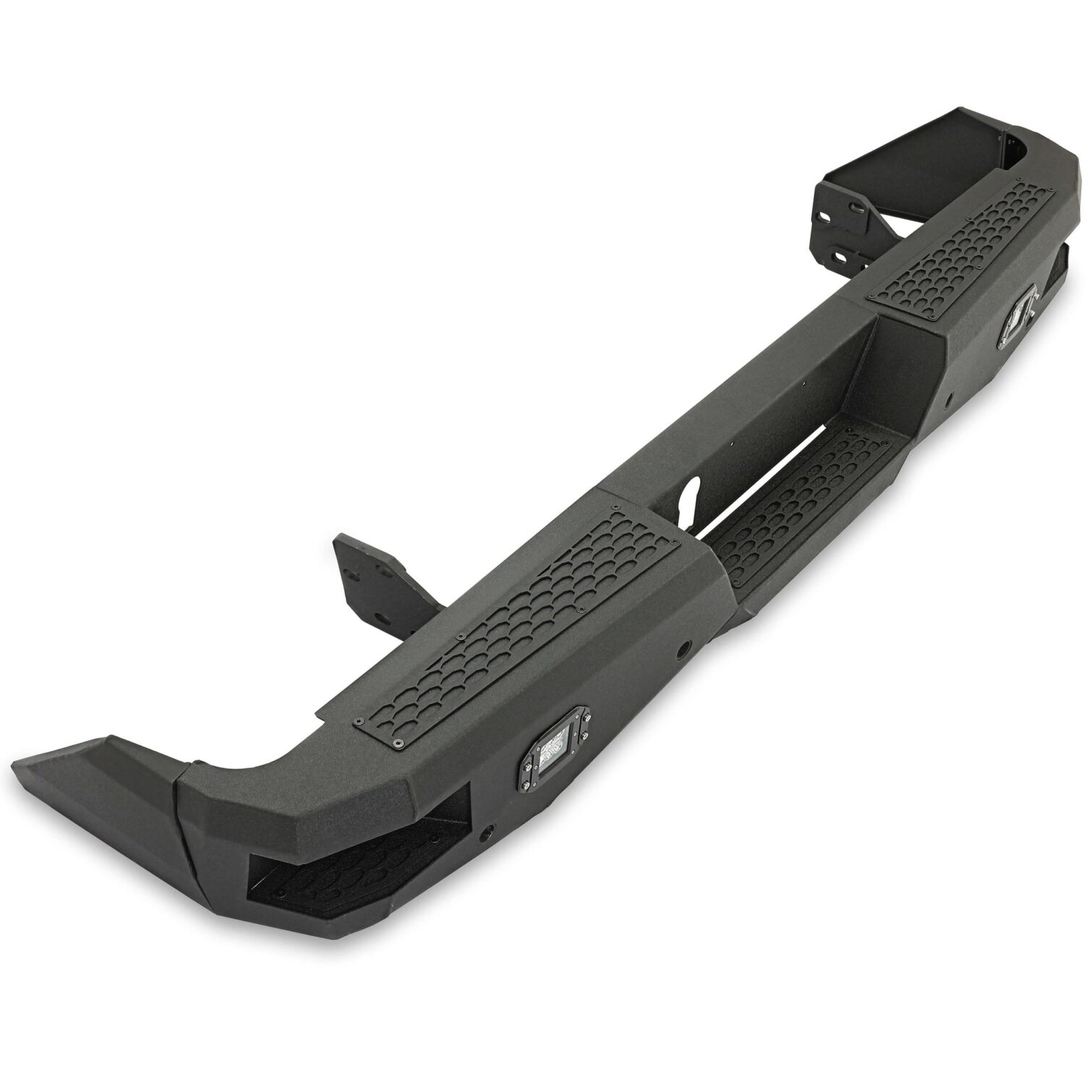 Off-road Rear Bumper Compatible with 2014-2021 Toyota Tundra 2WD/4WD with 2 LED Lights Powder Coated Steel - Image 3