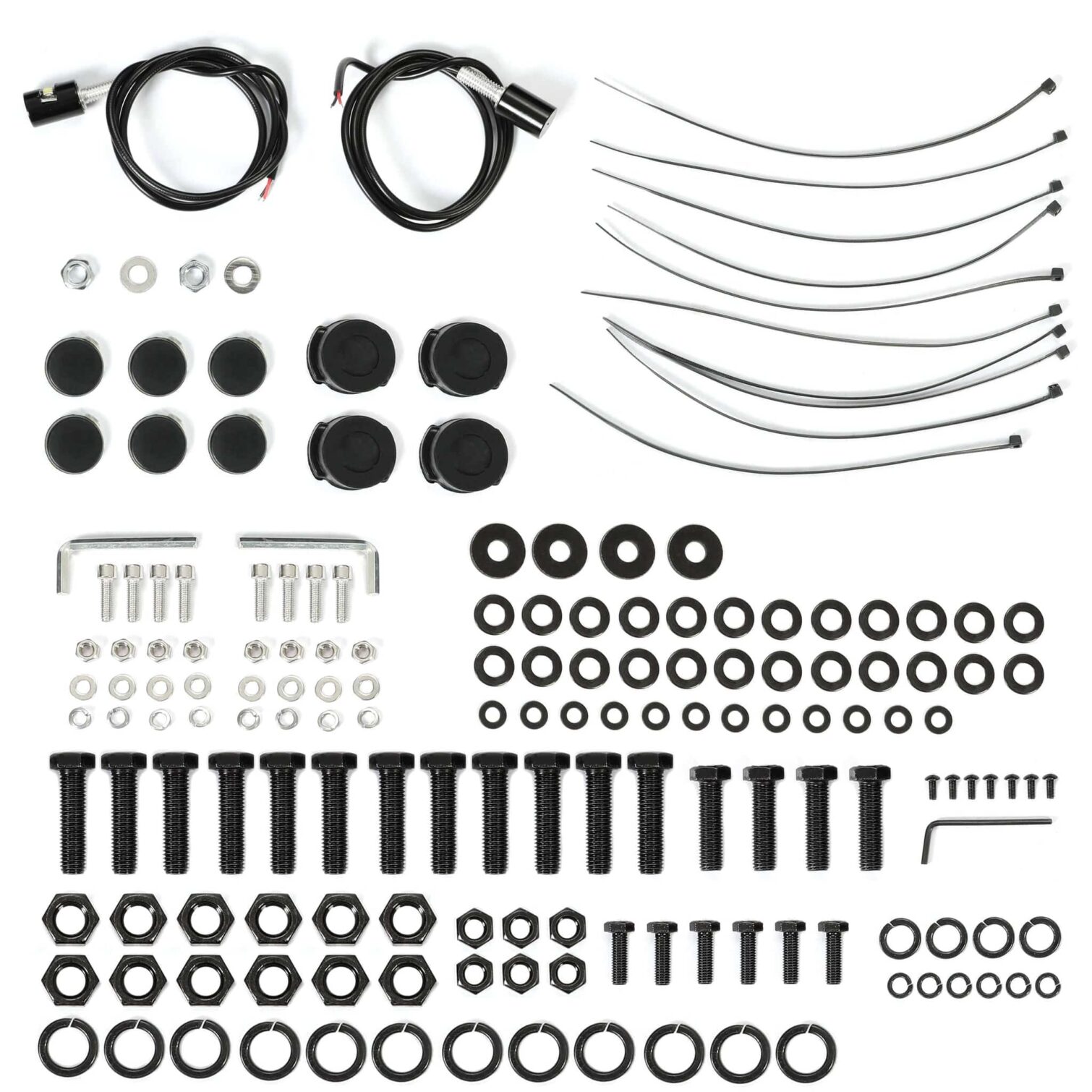 Off-road Rear Bumper Compatible with 2014-2021 Toyota Tundra 2WD/4WD with 2 LED Lights Powder Coated Steel - Image 6