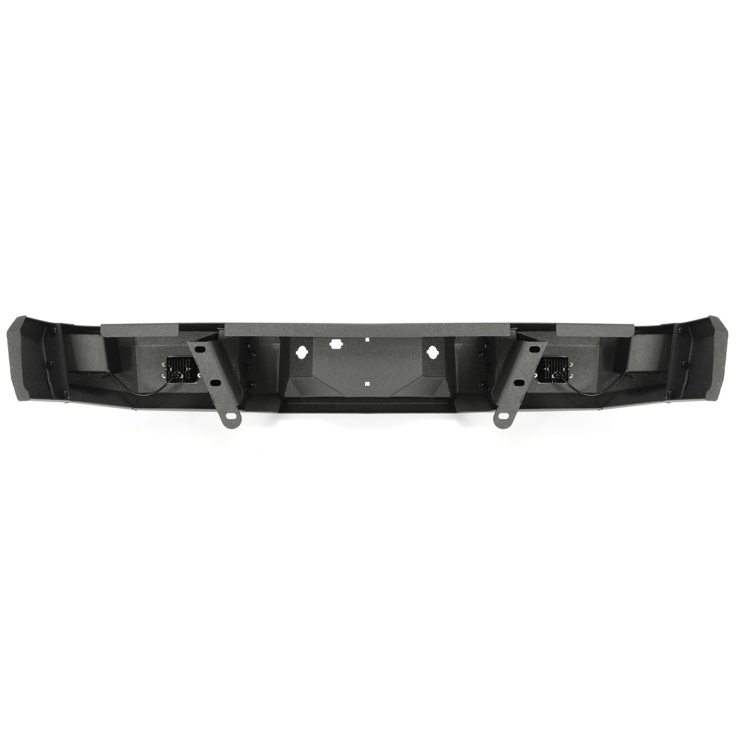 Rear Bumper Black Steel compatible with 2009-2014 Ford F150 Fits Models without Rear Sensors - Image 5