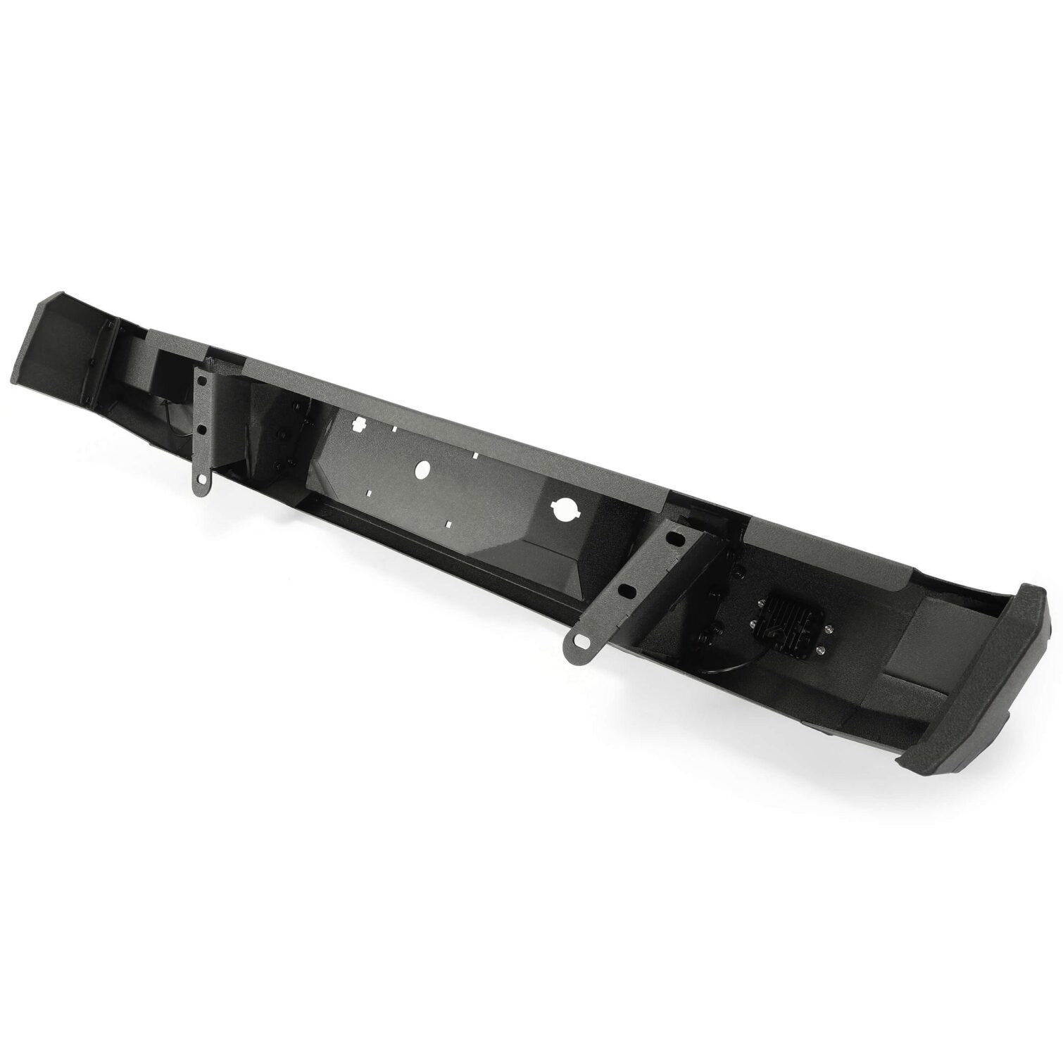 Rear Bumper Black Steel compatible with 2009-2014 Ford F150 Fits Models without Rear Sensors - Image 6