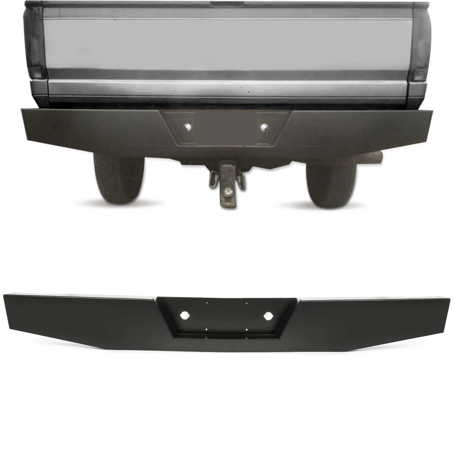 Full Size Steel Rear Bumper For 1973-1997 Ford F150 F250 F350 F-Series - Image 2