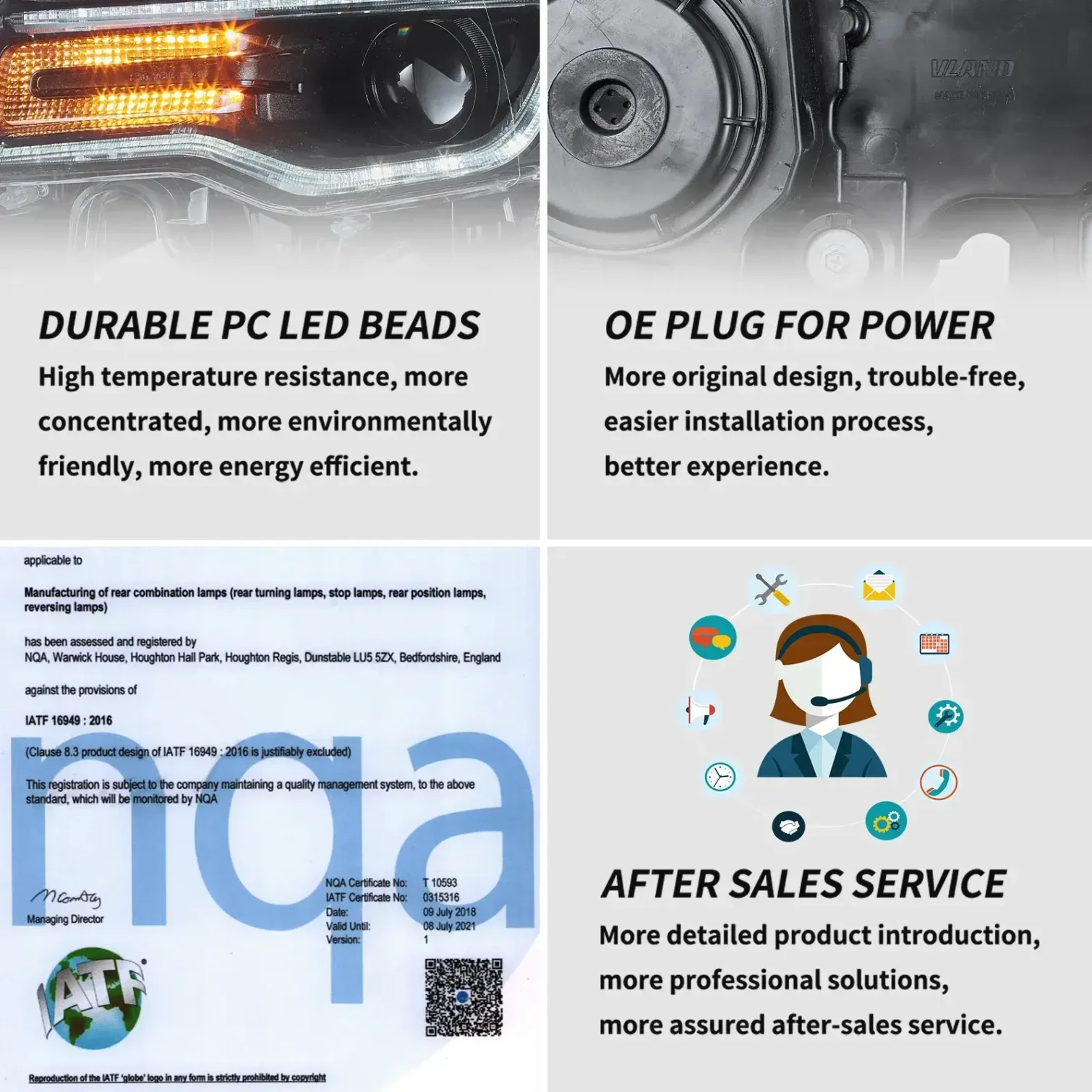 14-22 Jeep Grand Cherokee (WK2) Headlights Full LED With Startup Animation/ Blue DRL - Image 16
