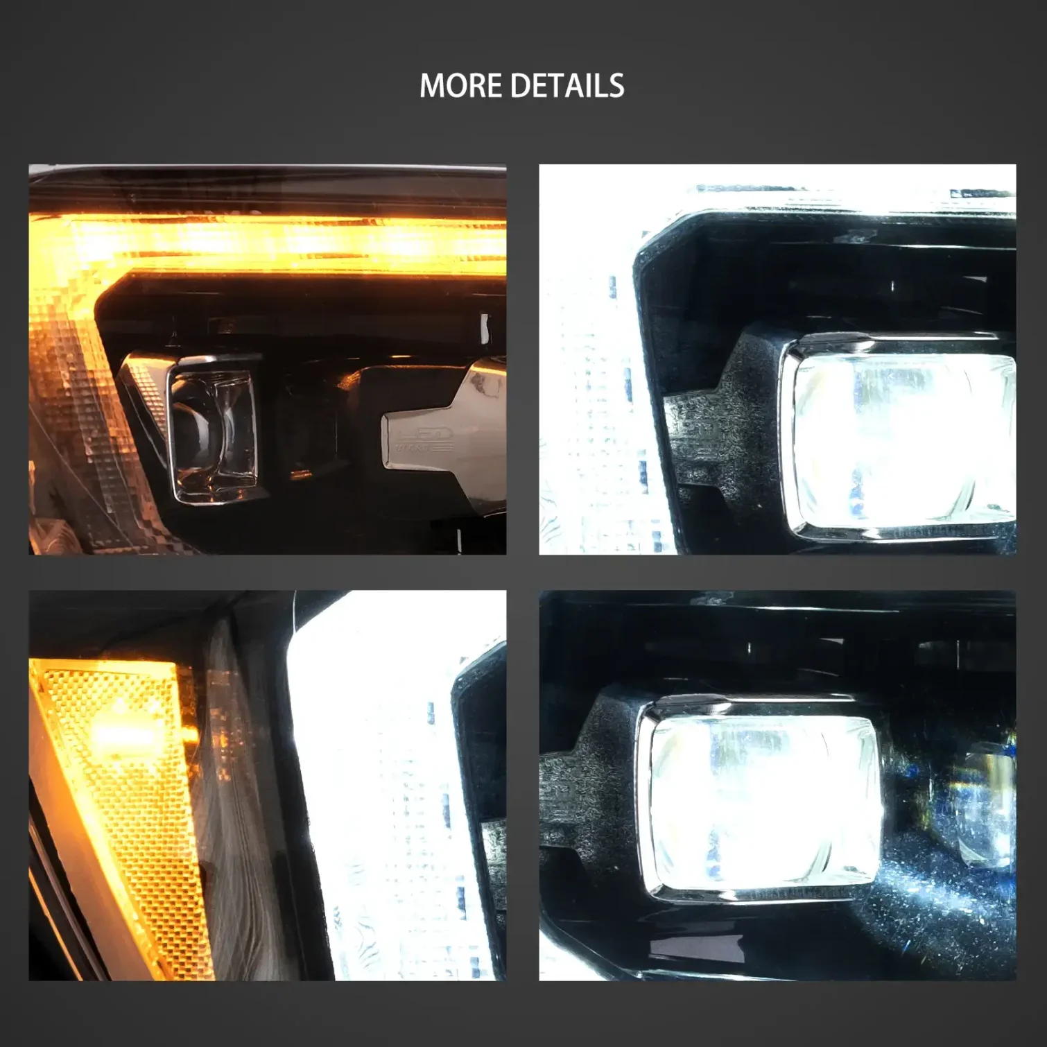 15-21 Ford Ranger [International Types] Facelift LED Matrix Projector HeadLights Black - Image 9