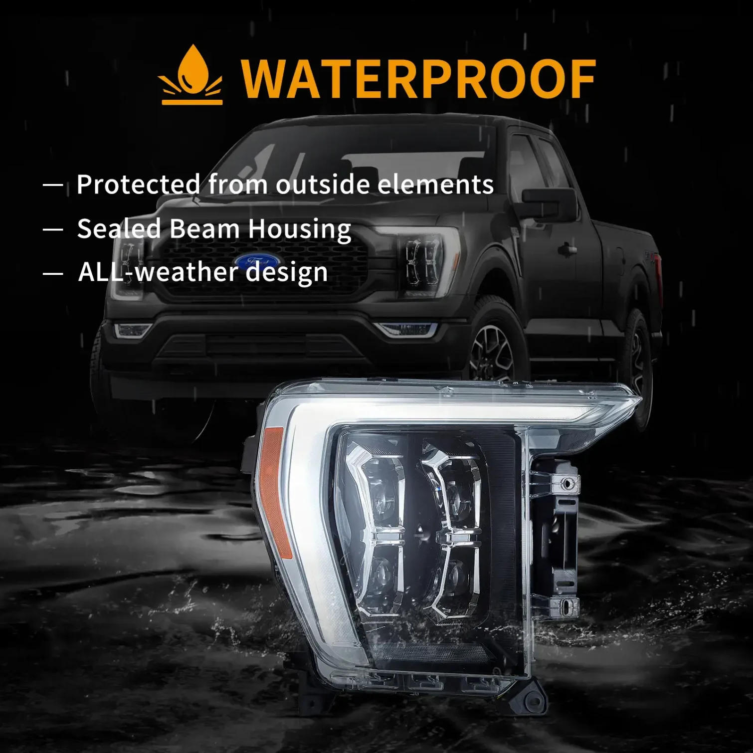21-23 Ford F150 14th Gen Projector Full LED Matrix Headlights Upgrade - Image 9
